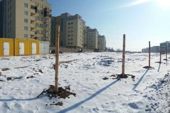 Osiedle Zawiszy w zimowej scenerii